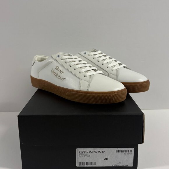 Saint Laurent Women Court Classic Leather Sneakers 610649 00N00 9030 - Picture 6 of 13